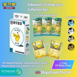 Pokemon TCG S-Chinese Collect 151 Hope Booster Coin Set - Inc 3 Boosters | UK - Image 1