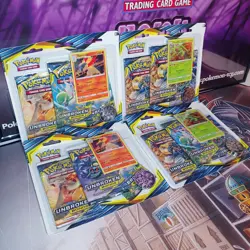 Pokemon Sun and Moon Unbroken Bonds Booster 3 Pack Blister Sealed Lot of 4 - Image 3