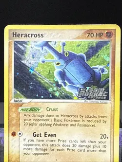 Pokemon Card Heracross 43/109 EX Team Rocket Returns Reverse Holo STAMPED Played - Image 2