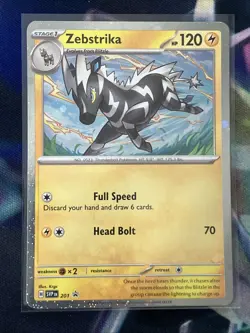 Pokemon TCG - Destined Rivals - Zebstrika SVP201 Promo Card - Cosmo Holo - Image 1