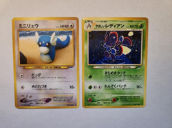 Light Played Pokemon Dratini No. 147 / Light Ledian No.166 Neo Destiny Japanese - Image 2