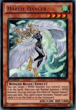 Yugioh Harpie Dancer LCJW-EN097 1st Edition Ultra Rare NM - Image 1
