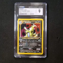 CGC 9 MINT Tyranitar 2001 Neo Discovery 12/75 Holo Pokemon Card - Image 1