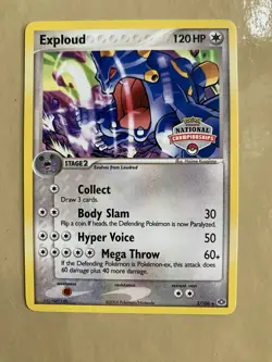 3/106 Exploud National Championships Stamped Promo Pokemon Card 2005 NM - Image 1