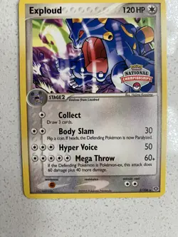 3/106 Exploud National Championships Stamped Promo Pokemon Card 2005 NM - Image 4