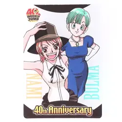 Nami Bulma Dragon Ball × One Piece 40th Wafer Card JA40-03-003 From Japan F/S - Image 1