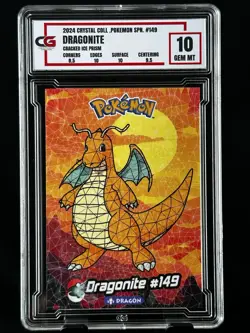 2024 Pokemon Dragonite Crystal Collection 149 CG 10 CGC PSA TAG Alt Nintendo - Image 1