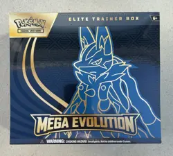 Pokemon TCG Mega Evolution Elite Trainer Box ETB Lucario SEALED - Image 1
