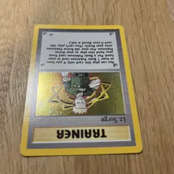 LT Surge Trainer Gym Heroes Holo Rare Card 17/132 WOTC NM SWIRL - Image 4