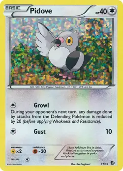 Pidove 11/12 Holo McDonald's Promo 2011 Pokemon Card LP - Image 1