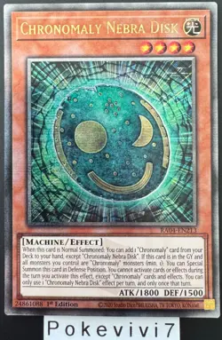 Carte YU-GI-OH! CHRONOMALY NEBRA DISK RA04-EN213 QCSR NEUF - Image 1