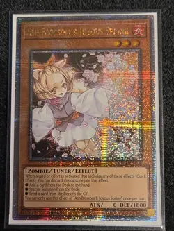 Yugioh Ash Blossom & Joyous Spring Quarter Century Secret Rare RA01-EN008 NM 1st - Image 1