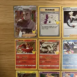 Profesor Oak Full Art Celebrations 25th Anniversary x16 Pokemon Card Bundle - Image 3