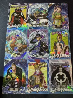 One Piece 9 x Collectible Character Anime Cards Luffy Zoro Sabo Ace Zoro SSR - Image 1