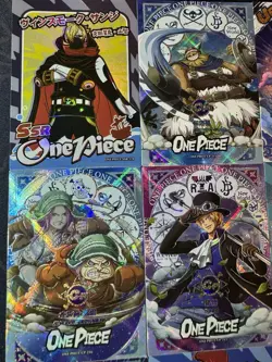 One Piece 9 x Collectible Character Anime Cards Luffy Zoro Sabo Ace Zoro SSR - Image 2