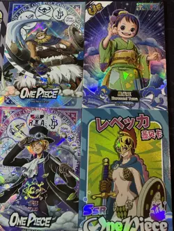 One Piece 9 x Collectible Character Anime Cards Luffy Zoro Sabo Ace Zoro SSR - Image 3