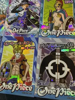 One Piece 9 x Collectible Character Anime Cards Luffy Zoro Sabo Ace Zoro SSR - Image 4
