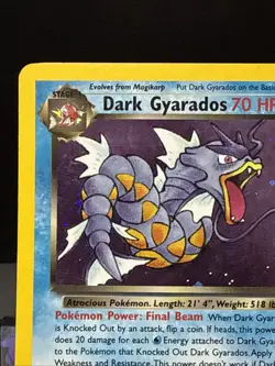 Pokemon Card Dark Gyarados 8/82 Team Rocket Set Rare Holo WOTC Light Play - Image 3