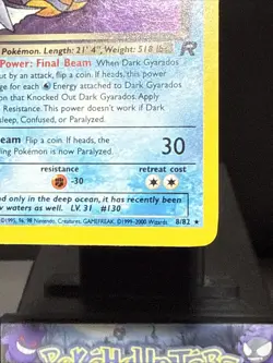 Pokemon Card Dark Gyarados 8/82 Team Rocket Set Rare Holo WOTC Light Play - Image 4