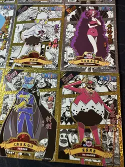 One Piece Set of 9 Ultra Rare Premium Foiled Collectible Anime Silver Cards #1 - Image 4