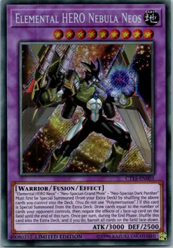 Yugioh Elemental HERO Nebula Neos CT15-EN001 Limited Edition Secret Rare NM - Image 1
