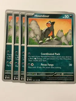 Pokemon Card Obsidian Flames 4x Playset Houndour 131/197 Near Mint - Image 1