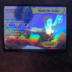 HARRY POTTER TRADING CARD HOLO HARRY THE SEEKER WIZARD 11/80 CREASE/CORNER WEAR - Image 1