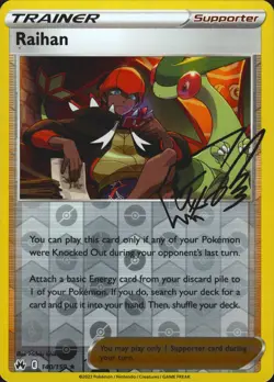Raihan 140/159 Reverse Holo Rare Crown Zenith Pokemon Card NM - Image 1