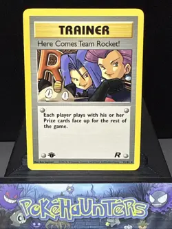 Pokemon Card Here Comes Team Rocket 71/82 Team Rocket Trainer Rare 1st Ed NM - Image 1