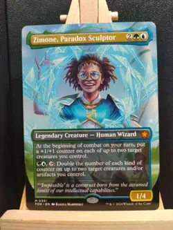 Zimone, Paradox Sculptor (Borderless) - Foundations - Mythic - NM (see pics) MTG - Image 1