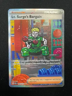 Pokemon TCG Lt. Surge’s Bargain 185/132 Special Illustration Rare Mega Evolution - Image 1