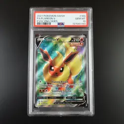 PSA 10 Flareon V 169/203 Pokemon Evolving Skies Full Art Graded Card - Image 1