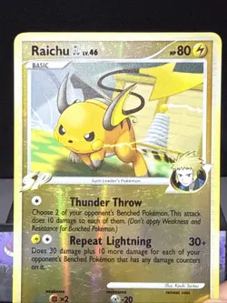 Pokemon Card Raichu GL Lv. 46 31/111 Rising Rivals Reverse Holo Rare LP - Image 2