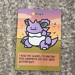 Pokiebubies 1st Edition Kingie #22 Fanmade Pokemon Card Chef Ken Lee Nidoking V1 - Image 1