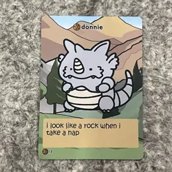 Pokiebubies 1st Ed Donnie 10 Fan Art Pokemon Card Chef Ken Lee V1 Rhydon Derpy - Image 1