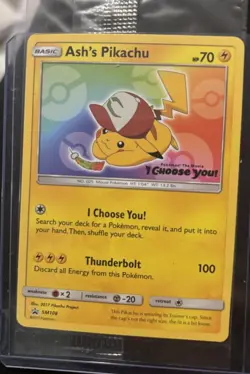 SEALED Ash’s Pikachu TCG SM108 2017 Promo Card Pokemon "I Choose You" - Image 1