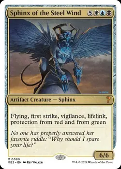 MTG - Sphinx of the Steel Wind - White Border - MB 2 - Magic the Gathering - Image 1