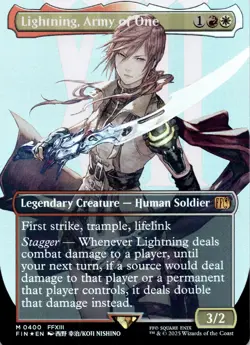 Lightning, Army of One (0400) FOIL BORDERLESS Final Fantasy Magic MTG NM - Image 1