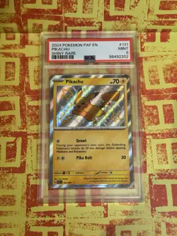 Pokemon TCG Shiny Pikachu Paldean Fates Holo Card 131/091 PSA 9 - Image 1