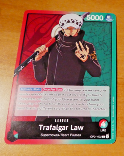 ONE PIECE ENGLISH CARD GAME CARTE LAW OP01-002 L ERRATA EN JCC NM - Image 1