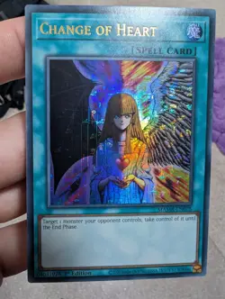 YuGiOh! Change of Heart MAMA-EN078 Pharaoh's Rare 1st Ed - Image 1