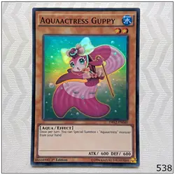 Aquaactress Guppy - DRL2-EN040 - Super Rare 1st Edition Yugioh - Image 1