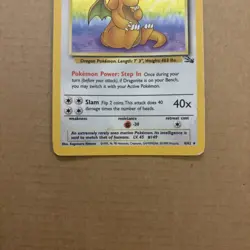 Pokemon TCG Dragonite Holo Card 4/62 Fossil Unlimited Rare - Image 3