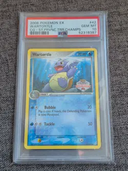 42/100 Wartortle State Province Territory Championship Promo Pokemon Card PSA 10 - Image 1