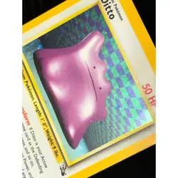 1999 Pokemon TCG Ditto Fossil Unlimited Holo 3/62 HP - Image 3