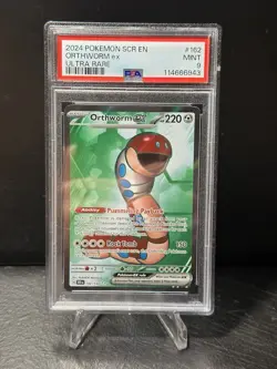2024 Pokemon SCR EN Orthworm ex Ultra Rare #162 - PSA MINT 9 - Image 1