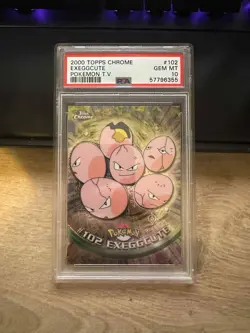 2000 TOPPS CHROME POKEMON T.V. #102 EXEGGCUTE POP 41 - Image 1