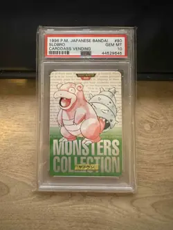 1996 POKEMON JAPANESE BANDAI CARDDASS VENDING #80 SLOWBRO POP 13 - Image 1
