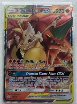 Pokemon Charizard & Braixen GX 22/236 Cosmic Eclipse Near Mint - Image 1