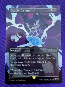 Deadly Dispute FOIL and IN HAND Rare MtG Sonic Secret Lair SLD Magic NM Mint2091 - Image 1